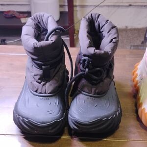 CROCS Kids' Dark Brown and Black Snow Boots